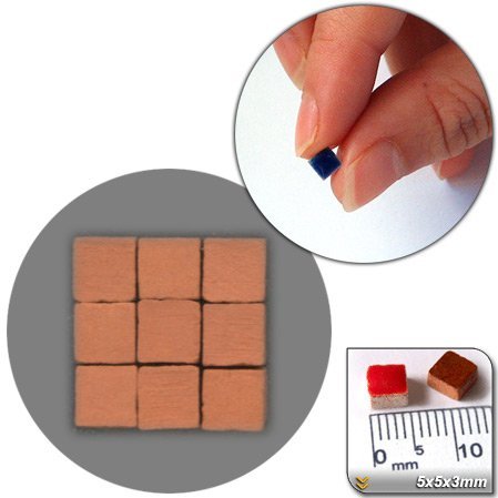 Mini Mosaïque (5x5x3mm), 1000 tesselles, Rouge ...