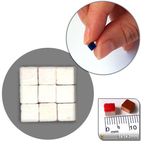 Mini Mosaïque (5x5x3mm), 1000 tesselles, Blanc ...