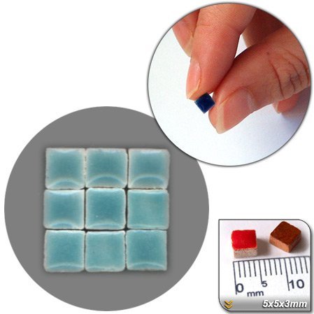 Mini Mosaïque (5x5x3mm), 1000 tesselles, Bleu t...
