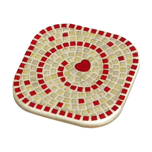 Kit de mosaique, 10X10cm, 2 dessous de tasse Bl...