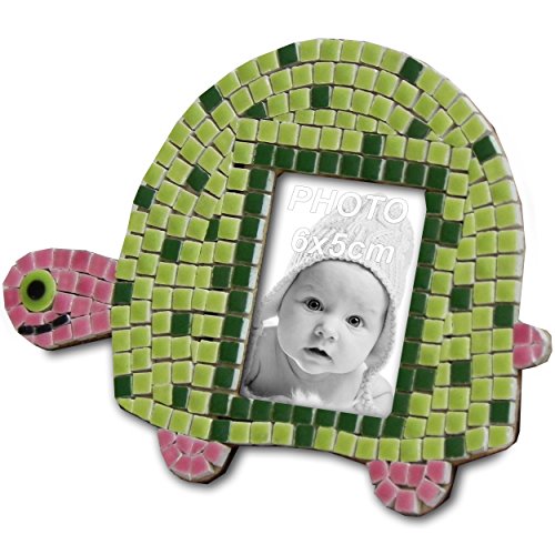 Kit de mosaïque, cadre photo, Tortue, 14x10CM