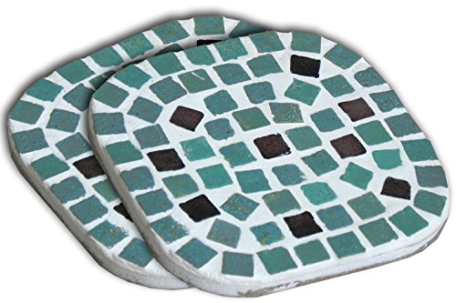 Kit de mosaique, 10X10cm, 2 dessous de tasse, V...