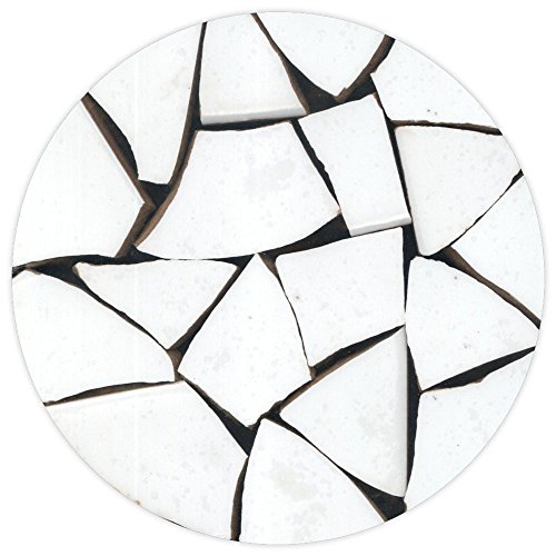 Eclats de mosaïque émaillée, 20-50mm, 1Kg Blanc...