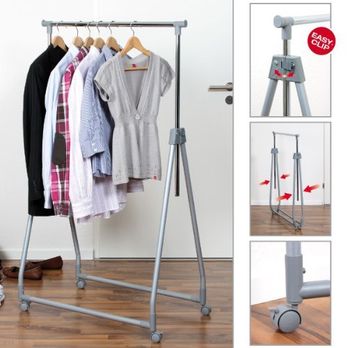Porte-vêtements pliable, réglable en hauteur, e...