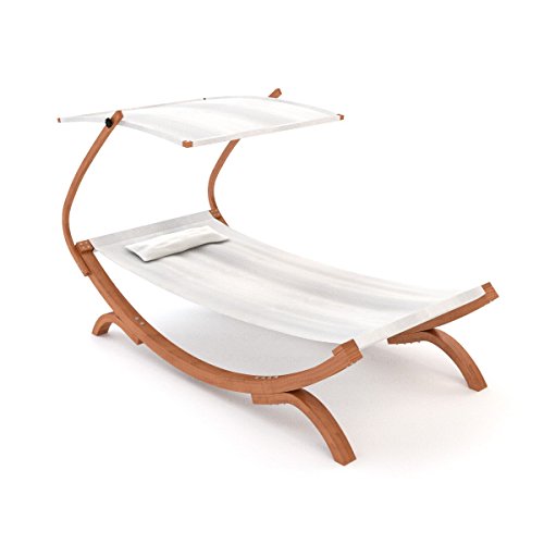 Chaise longue de jardin PANAMA, 230x125cm, avec marquise, AMPEL 24 4250174353570 Ampel 24 Chaise longue de jardin PANAMA, 230x125cm, avec marquise, AMPEL 24 4250174353570 Ampel 24