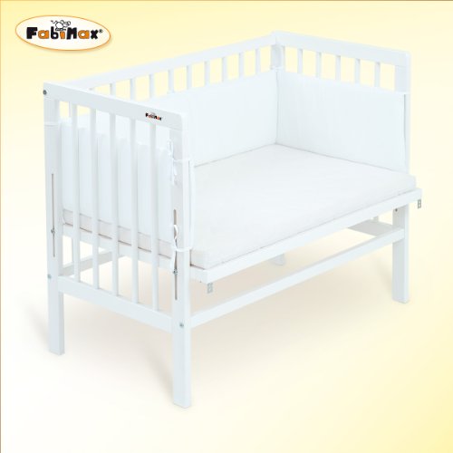 Lit de cododo basic blanc, matelas comfort et t...