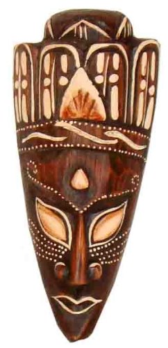 Masque en bois peint de Bali 20 cm