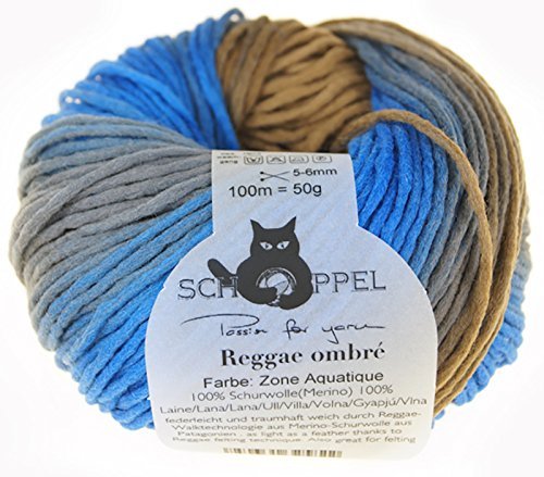 Schoppel Reggae Schoppel laine reggae ombré 2257 «zone aquatique» 100 % laine vierge (mérinos) de patagonie code EAN 4250331325822 