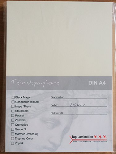 100 feuilles DIN A2 hellcreme 170 g/m² de papie...