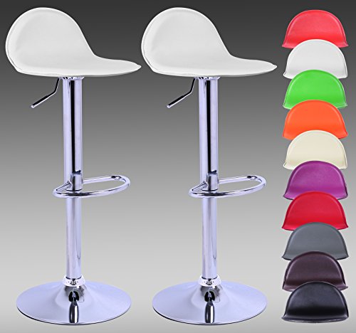 WOLTU BH18ws-2, 2 x Tabourets des bar avec doss...