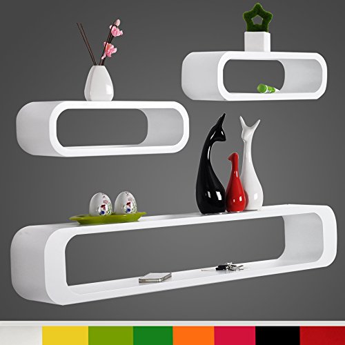 WOLTU RG9230ws Ensemble de 3 étagère murale,éta...