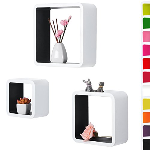 WOLTU RG9236sz Étagère murale cubes, bois MDF, ...