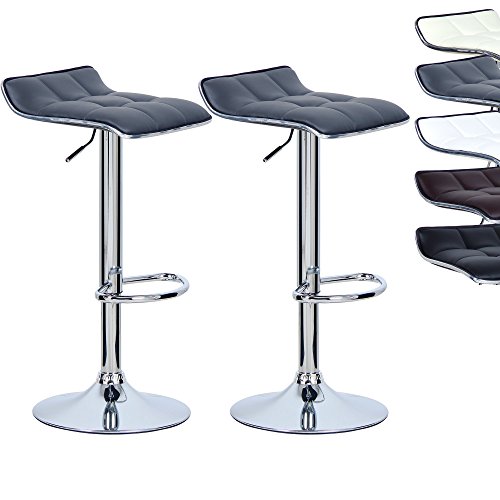 WOLTU BH28gr-2,Lot de 2 tabourets de bar en cui...