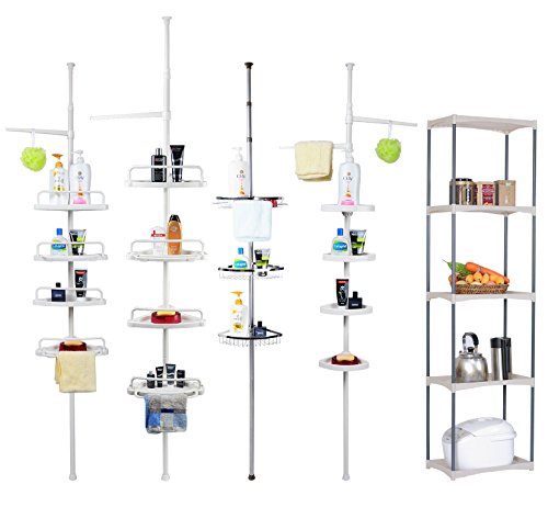 WOLTU BZ4115 Étagère de douche de tige télescop...