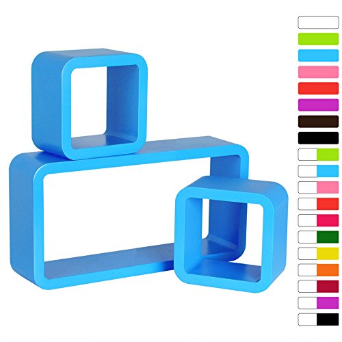 WOLTU #65 Lot de 3 étagère murale Lounge Cube r...