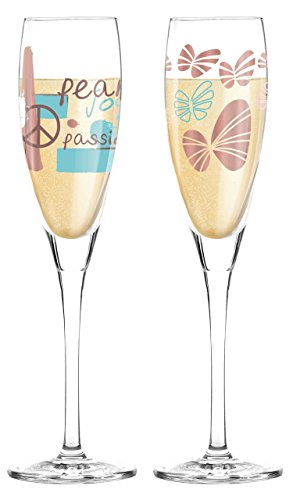 Lot de 2 verres à prosecco/flûtes/verres à cham...