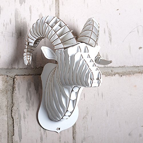 Carton-SAFARI-PUZZLE 3D Tête de rhinocéros Blan...