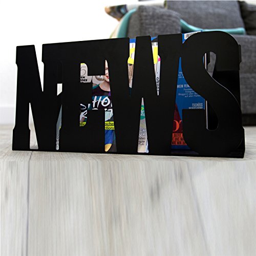 Journaux NEWS métal Porte-revues Noir