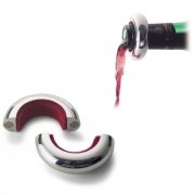 ProPassione Anti goutte magneto, métal massif, plaqué nickel, avec aimant et feutre rouge 4250372415414 (4250372415414)