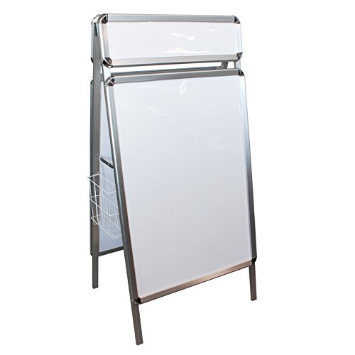 Porte-affiche stop trottoir avec partie supérie...