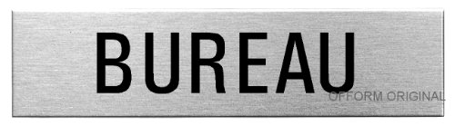 OFFORM Plaque de porte en acier inox brossé, pi...