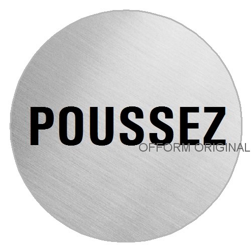 OFFORM Plaque de porte en acier inox brossé, pi...