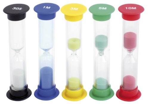 EDUPLAY Lot de sabliers école, multicolore