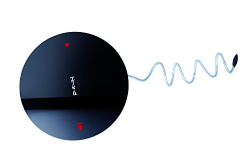 Radio de douche noir avec boutons en acrylique ...