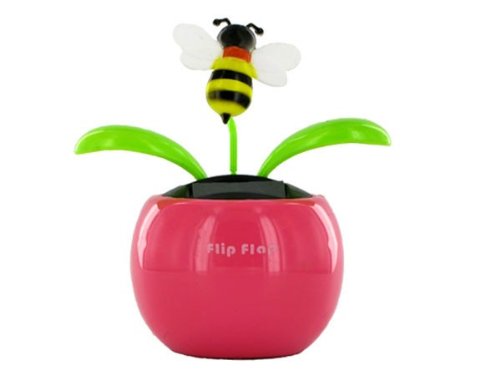 Trendmaus.de Fleur balancier Fleur solaire Flap Flip ABEILLE SB-01, wackelblume biene sb-01:rose vif 01_1 4250487239042 (4250487239042)