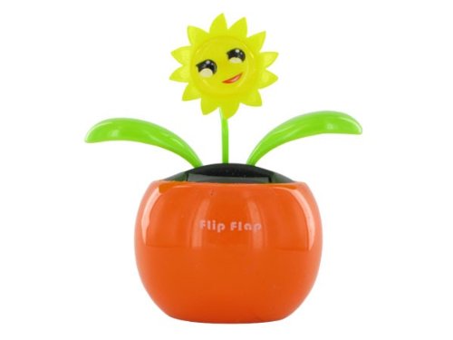 Trendmaus.de Fleur solaire qui se balance, Fleur solaire Flip Flap avec visage SB-06, wackelbl. sonnenbl. gesicht sb-06:Orange 06 4250487239318 (4250487239318)