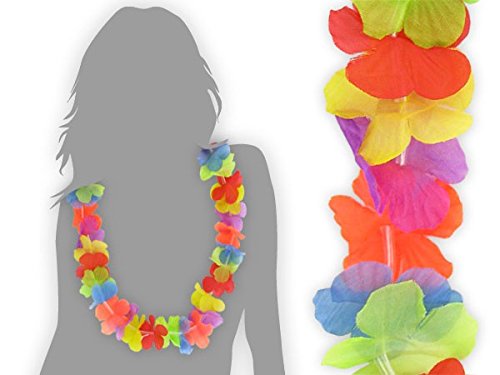 Lot de 12 collier hawaien 