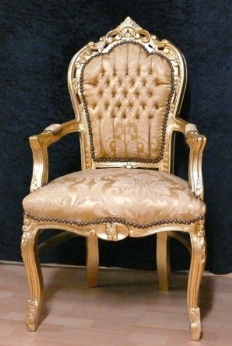 Fauteuil baroque, or, ornement de référence de ...