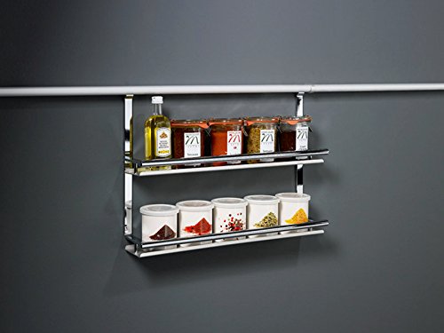 Linero 2000 Kesseböhmer Linero 2000 Rail de rangement de cuisine et accessoires, Métal, Étagère à épice 2 étages code EAN 4250496614687 