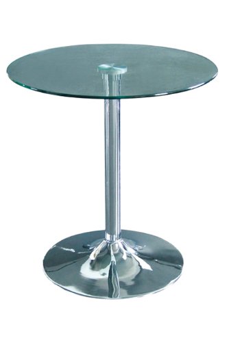 Table de bar - chromée en verre - M-80408/156