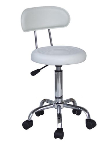 Tabouret à roulettes / de travail - blanc - m-9...