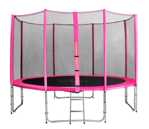 Sixjump 4,00 m trampoline de jardin rose certif...