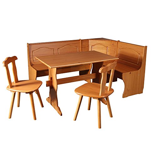 Coin de repas rustica en bois de pin massif hon...