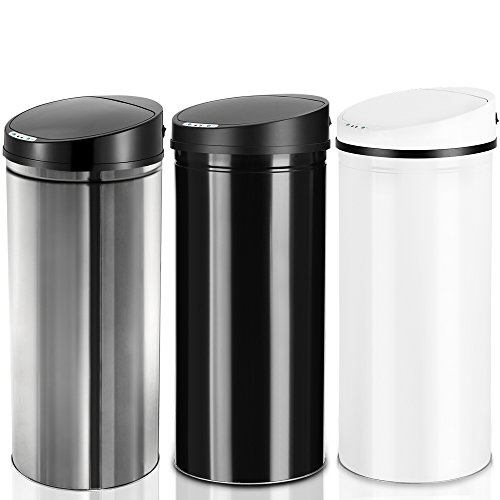 Poubelle automatique en acier inoxydable 50 L C...