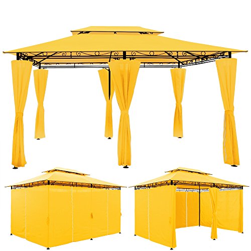 Tonnelle Tente de jardin metal avec côtés 3x4m ...