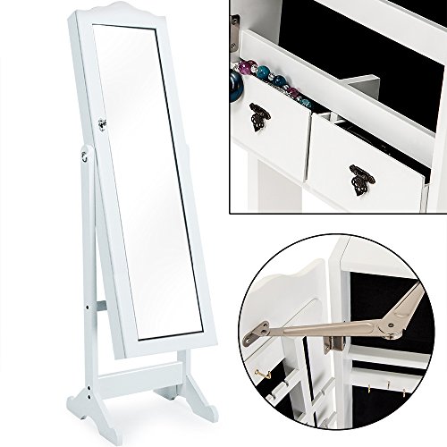 Armoire à glace PREMIUM blanche - Pivotable + T...