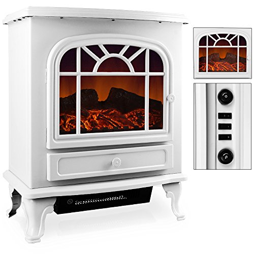 Cheminée électrique avec chauffage et effet feu...