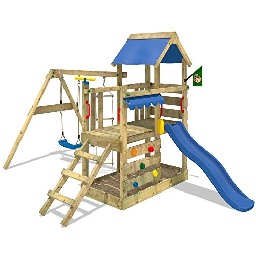 WICKEY portique de jeux en bois TurboFlyer avec...