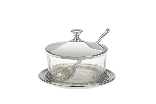 Silber 925 Sterling Boîte à parmesan Sel Boîte avec Couvercle et Cuillère argenté dans de haute qualité code EAN 4250547806252 
