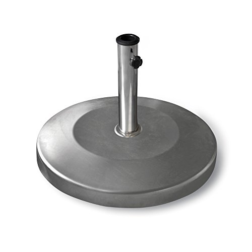 Pied parasol acier inoxydable rond