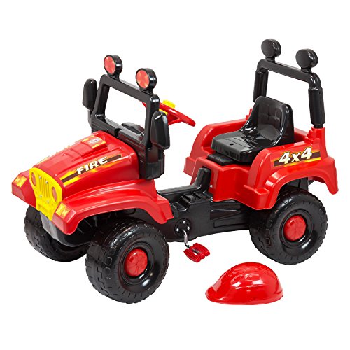 Voiture a pédales, quatre-quatre pour enfant, en rouge 4250578455252 BJ Plastik