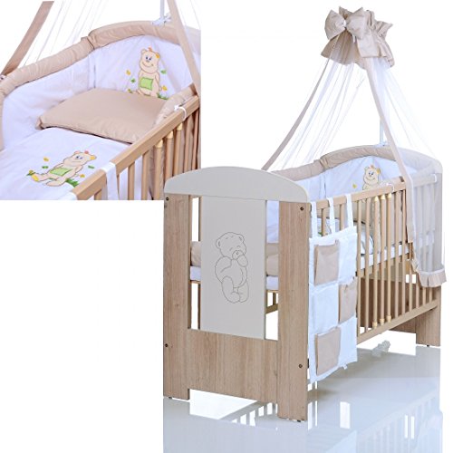 Lit bébé Our 120x60 gravée avec l'application -...