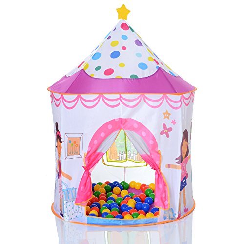 Tente de jeu enfant Pop Up Princess et 100 ball...