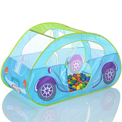 Tente de jeu enfant Pop Up Voiture et 100 balle...