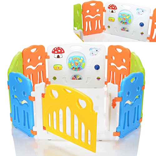 LCP Kids CORRAL Parc Bebe à 8 côtés avec porte ...