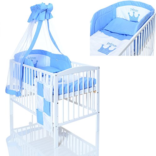 Lit bébé 120x60 en bois blanc evolutif + matela...